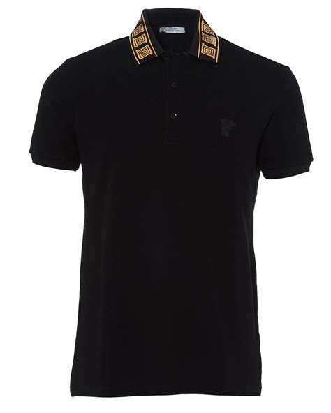 versace gold back polo shirt|versace collection polo shirt.